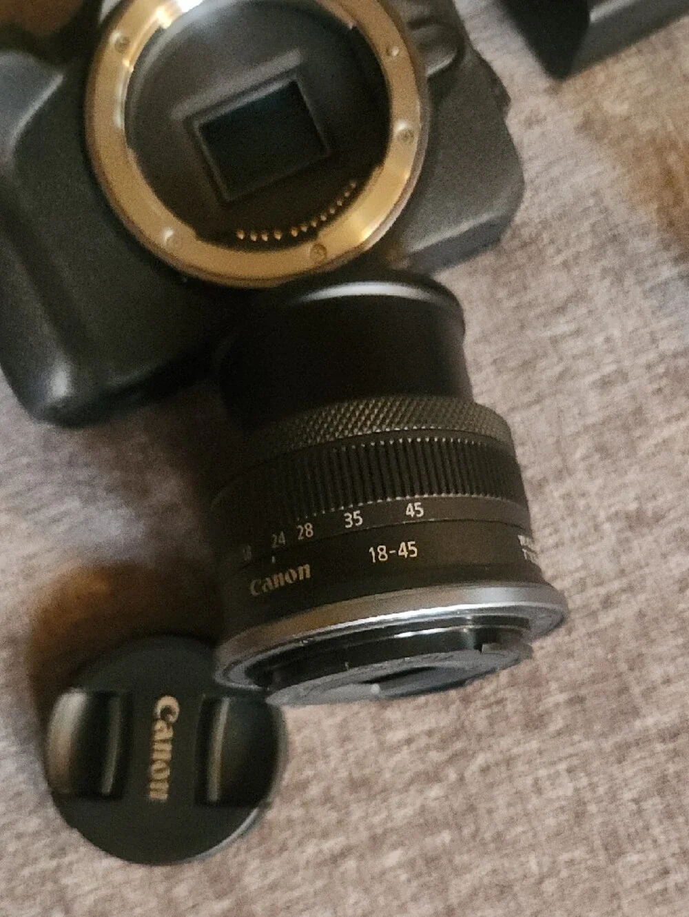 Canon EOS DSLR Camera in Black with Standard Lens
